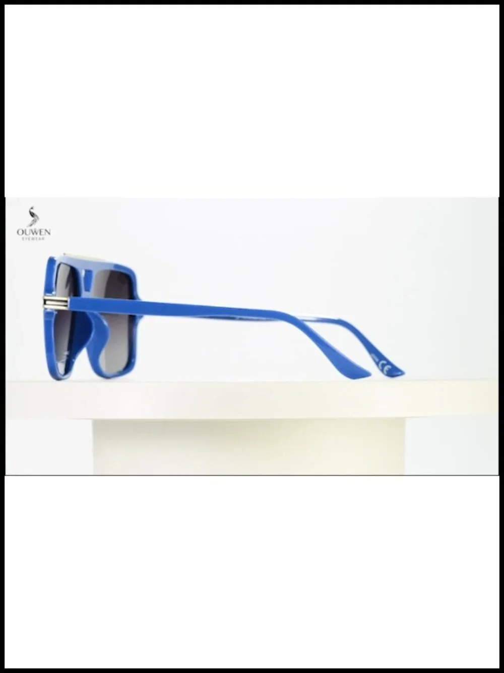 Retro Oversized Polarized Square Sunglasses, UV Protection, Lightweight